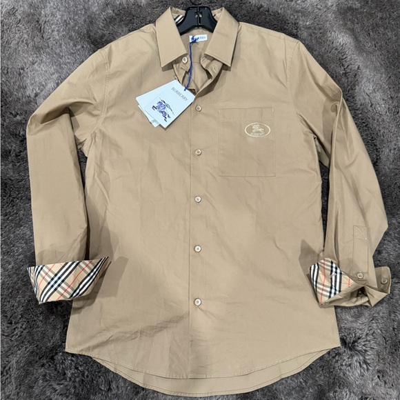 Burberry Beige Button-Up Shirt